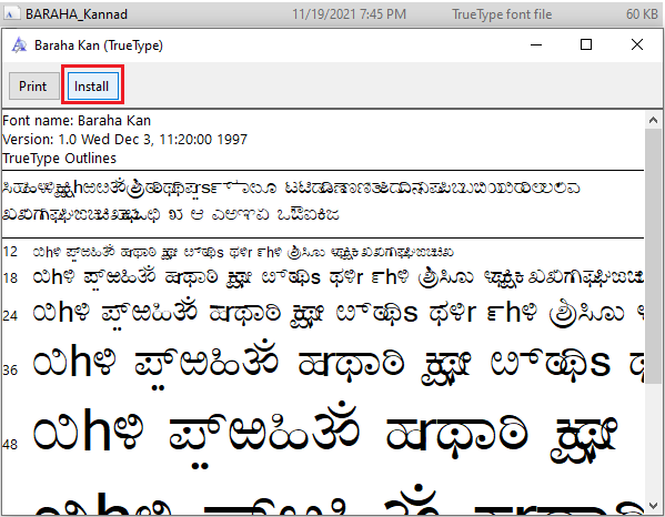 Kannada Font Installation Instruction Kannada Fonts Installation Guide